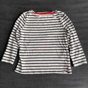 Boden striped Breton long sleeve shirt, 5-6Y